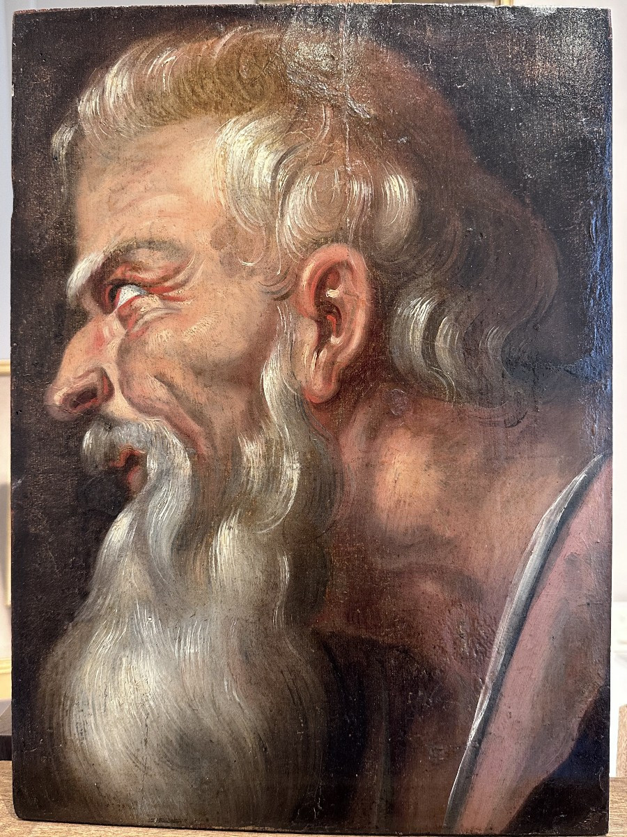 Artus Wolfaerts (1581-1641) - Study Of A Head-photo-4