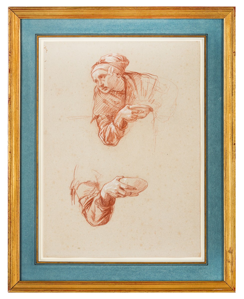Isidore Pils (Paris, 1813 – Douarnenez, 1875) - Étude d’une femme tenant un bol