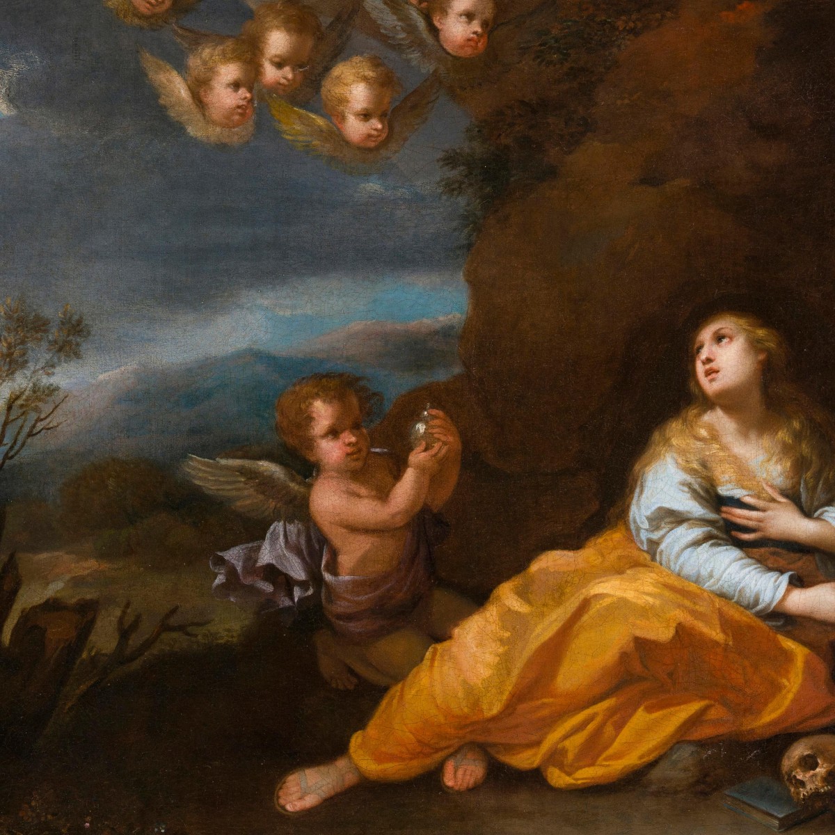 Nicolas Loir (paris, 1624 - 1679) - Saint Mary Magdalene, Penitent - Unpublished Painting-photo-2