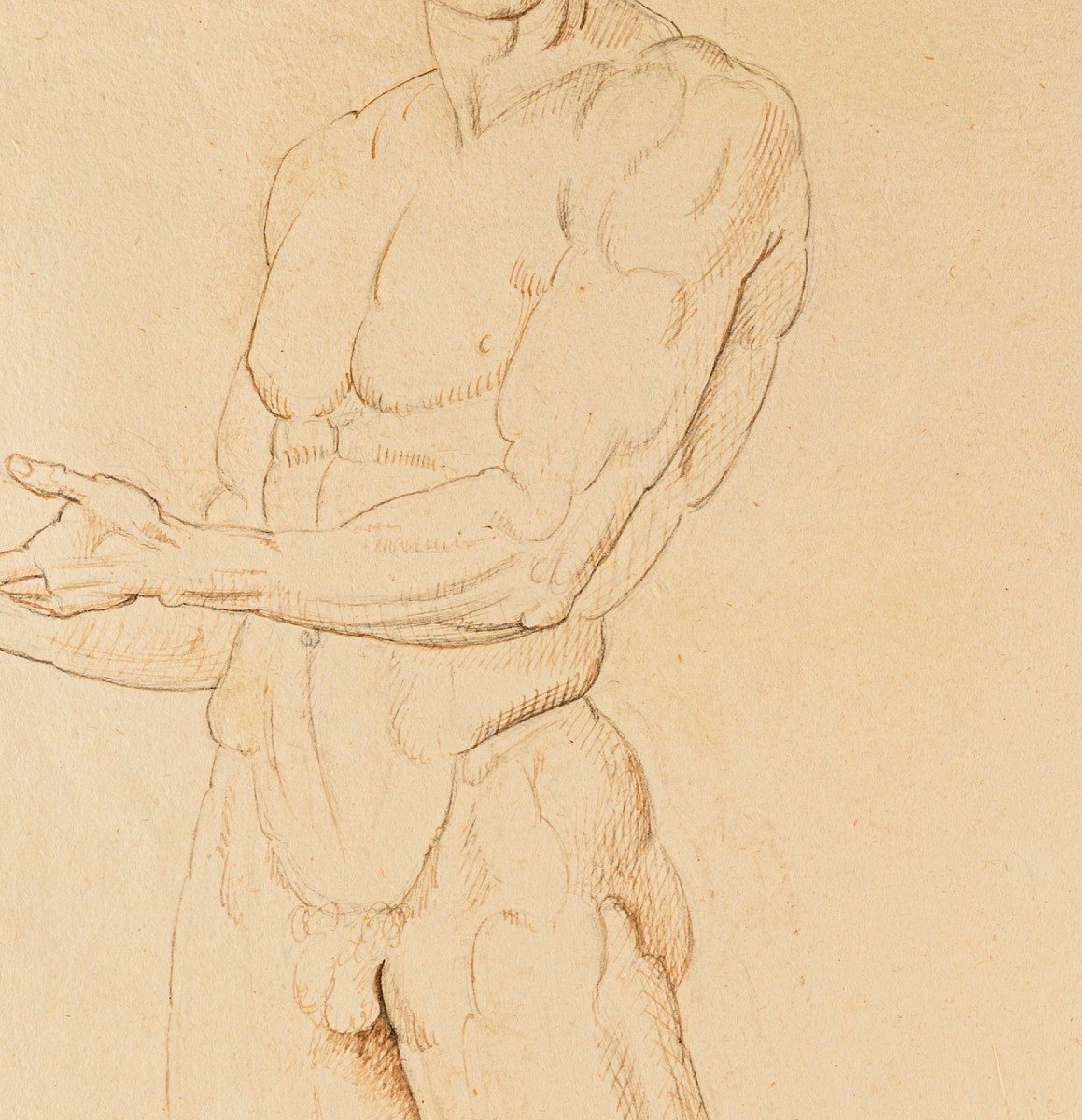 Antonio Canova (1757–1822) – Monumental Study Of A Male Nude, Circa 1790-photo-2