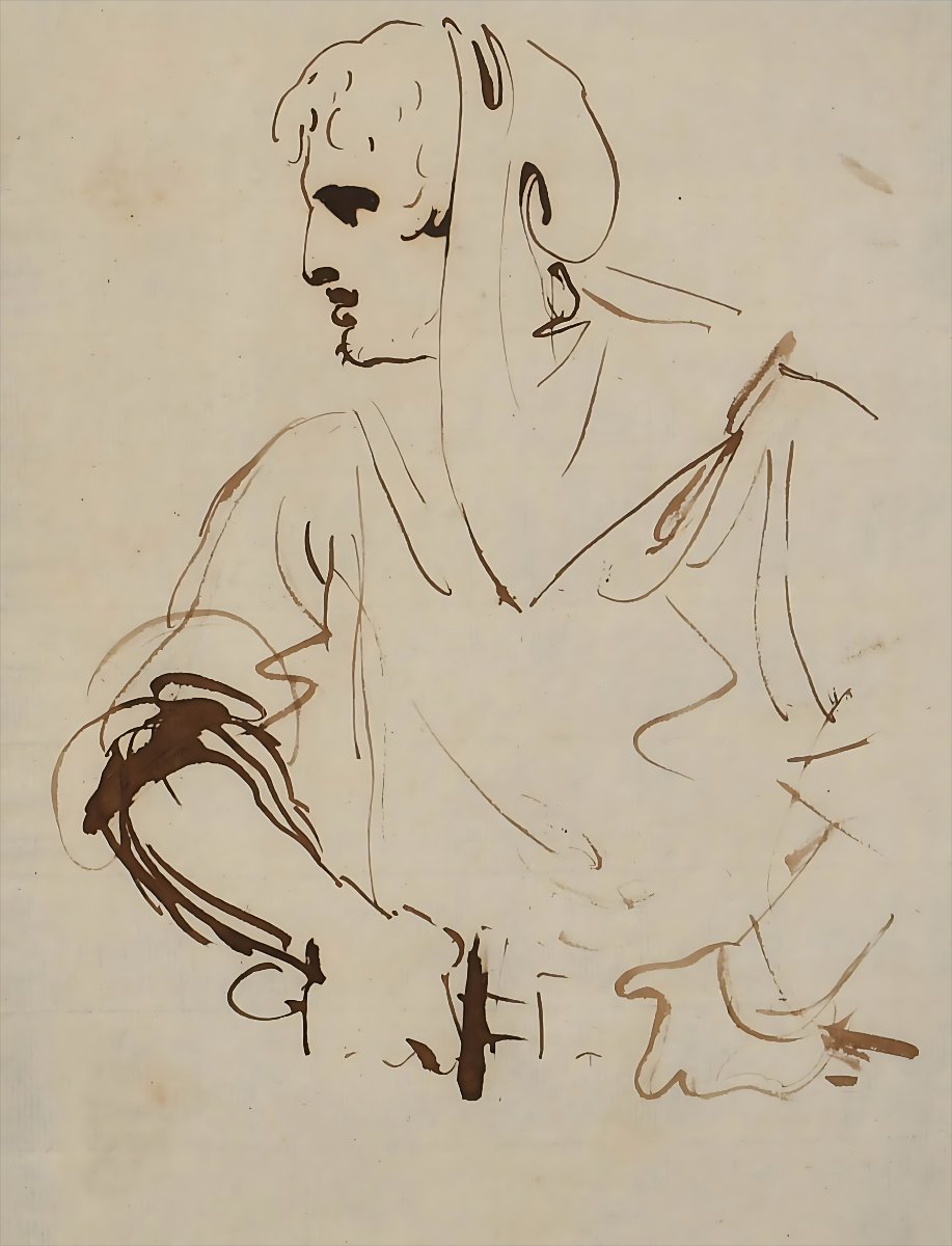 William Lock The Younger (1767–1847) – A Classical Soldier Drawing His Sword
