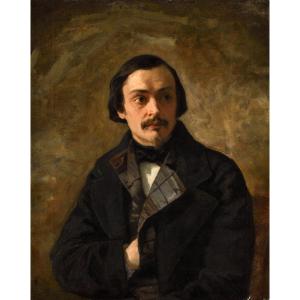 Eugène Deveria (1805 – 1865) - Portrait d'Homme Vêtu d'Une Redingote