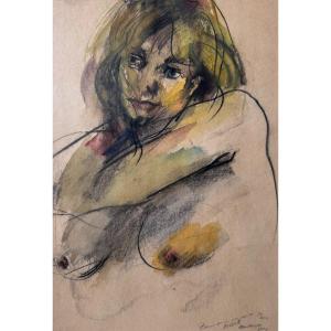Bob Ten Hoope (1920-2014) - Buste De Femme Dénudé