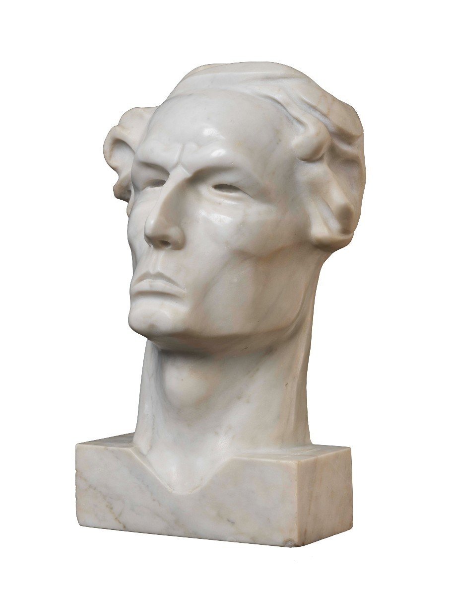 Vitaliano Marchini (melegnano 1888 – 1971), ardito (portrait Of A Man), 1919-photo-2