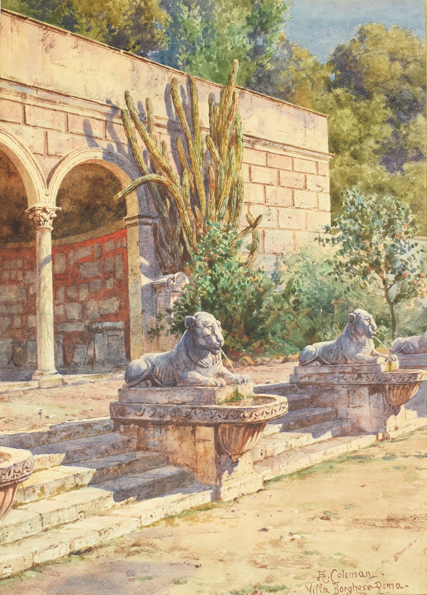 Enrico Coleman (rome 1846 – 1911), the Orangery At Villa Borghese