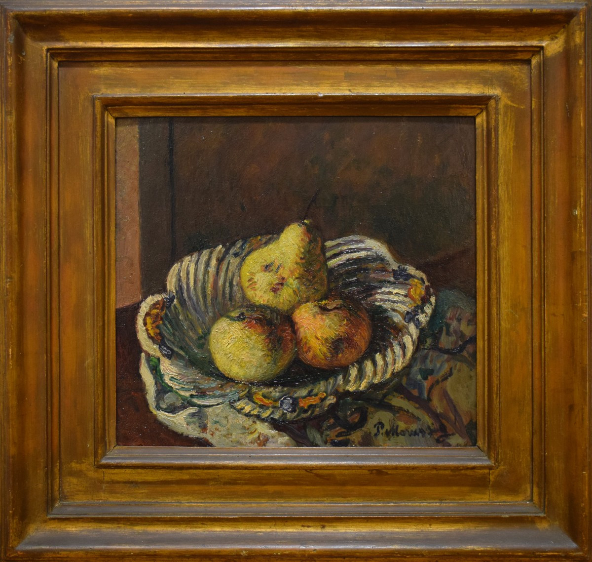 Piero Marussig (Trieste 1879 – Pavie 1937), Corbeille de fruits-photo-2
