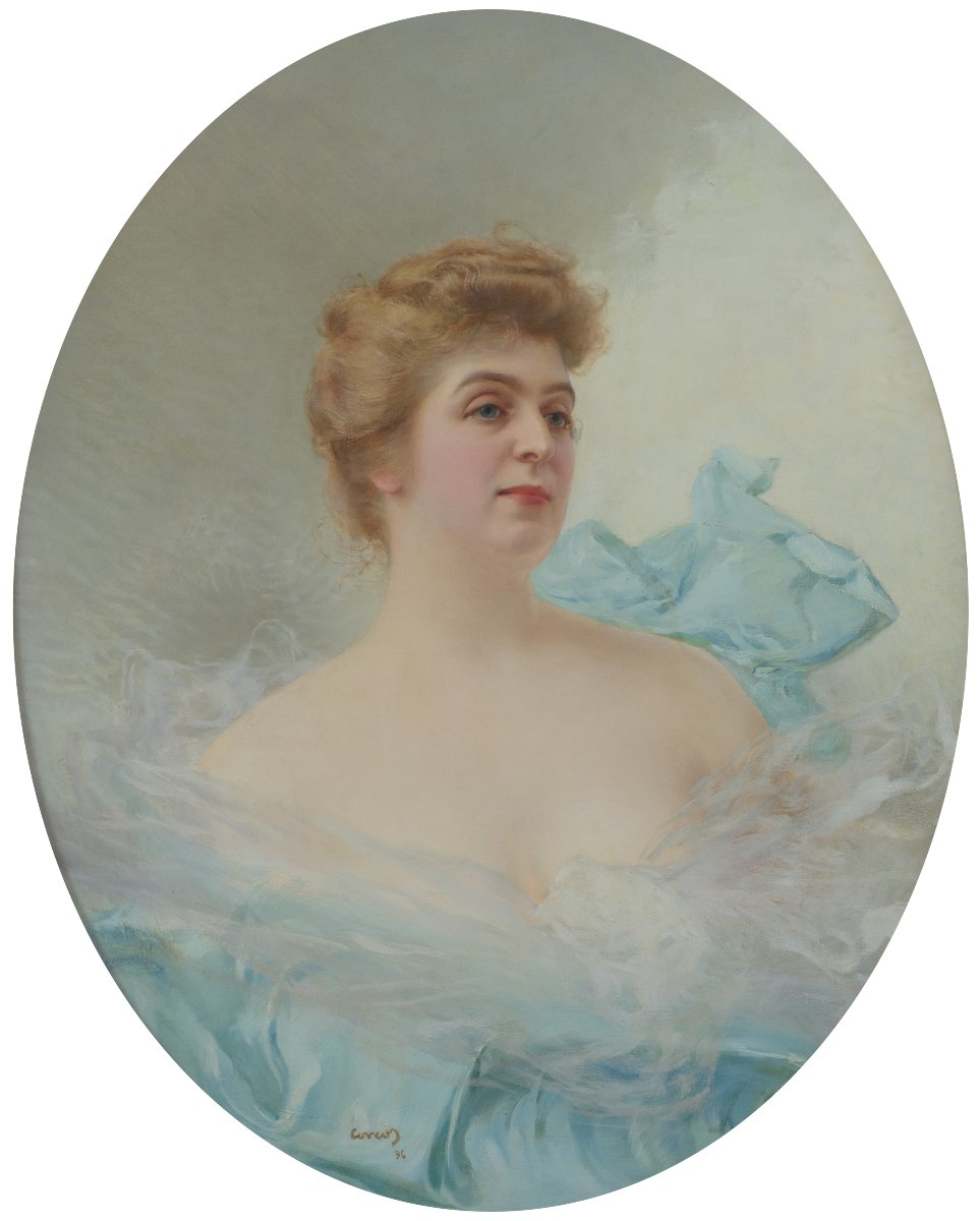 Vittorio Matteo Corcos (livorno 1859 – Florence 1933), Portrait Of Pauline Teutsch (1896)-photo-2