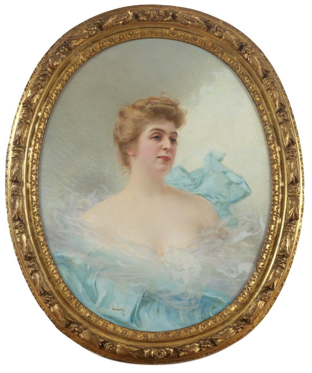 Vittorio Matteo Corcos (livorno 1859 – Florence 1933), Portrait Of Pauline Teutsch (1896)