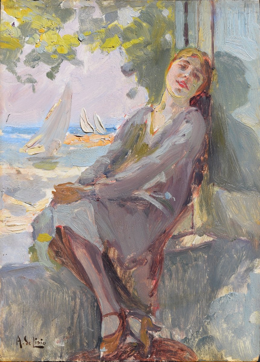 Arnaldo De Lisio (Castelbottaccio 1869 – Naples 1949), Une journée à la mer