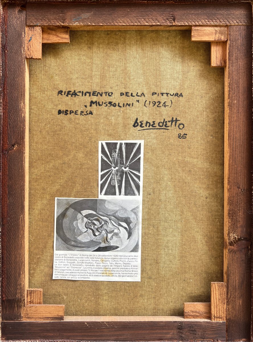 Enzo Benedetto (Reggio Calabria 1905 – Rome 1993), synthèse dynamique Mussolini (1924 – 1985)-photo-2