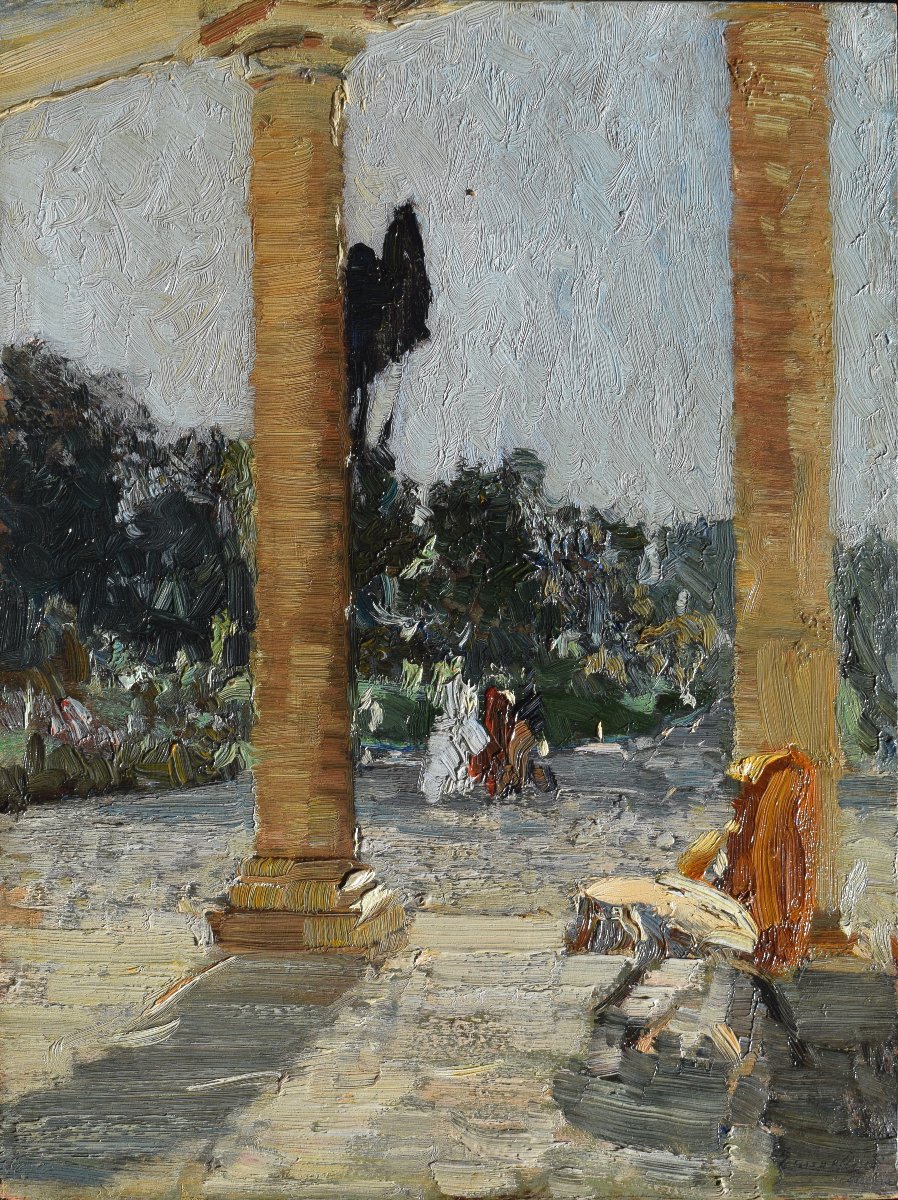  Emma Ciardi (Venise 1879–1933), Le Portique contre la lumière