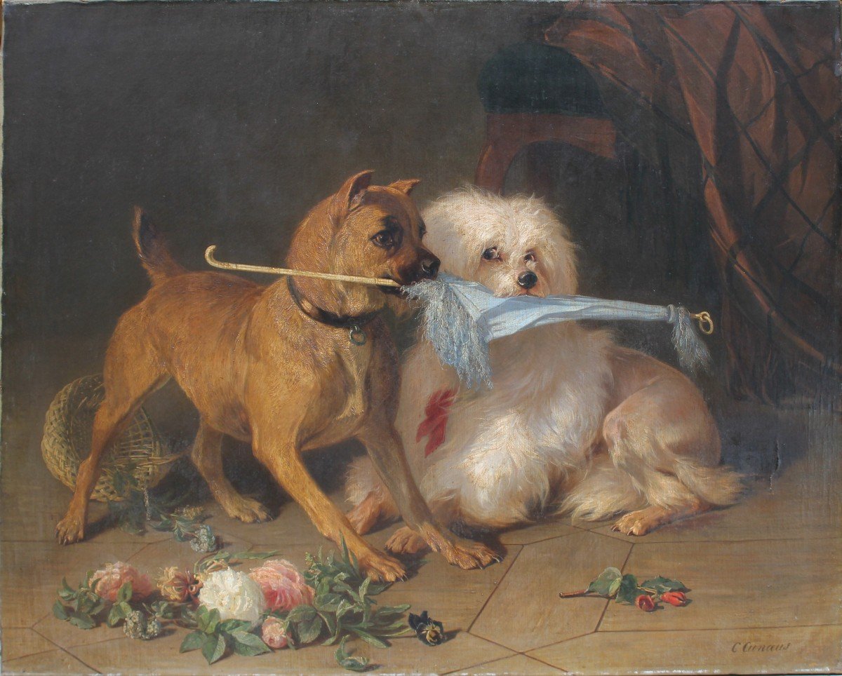 Conradijn Cunaeus (dendermonde 1828 - 1895 Nieuwer-amstel), The Two Friends