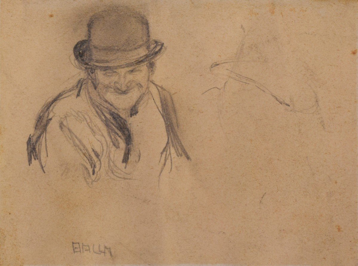 Giacomo Balla (turin 1871 - Rome 1958), Figure Of A Man (circa 1904)