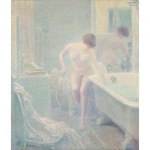 Pietro Mengarini (Rome 1869 – 1924), Dans la vapeur d'eau (1905 /1906)