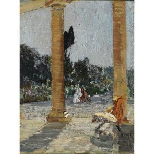Emma Ciardi (venice, 1879 – 1933), The Portico In The Sun
