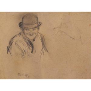 Giacomo Balla (turin 1871 - Rome 1958), Figure Of A Man (circa 1904)