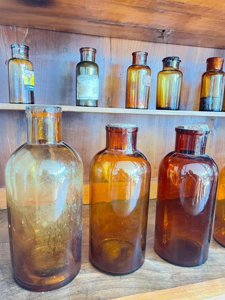 Bouteilles De Pharmacie En Verre Soufflé '900-photo-3