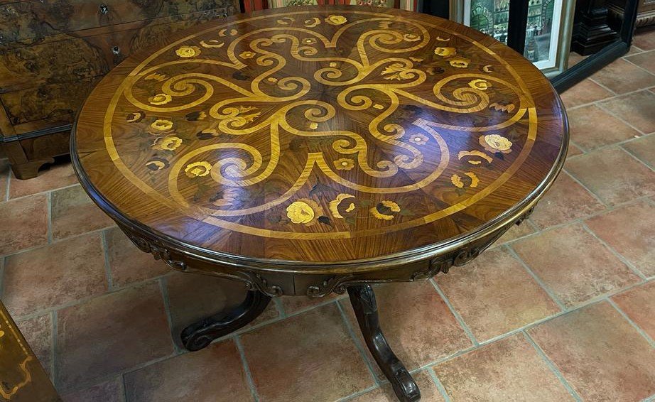Round Inlaid Table