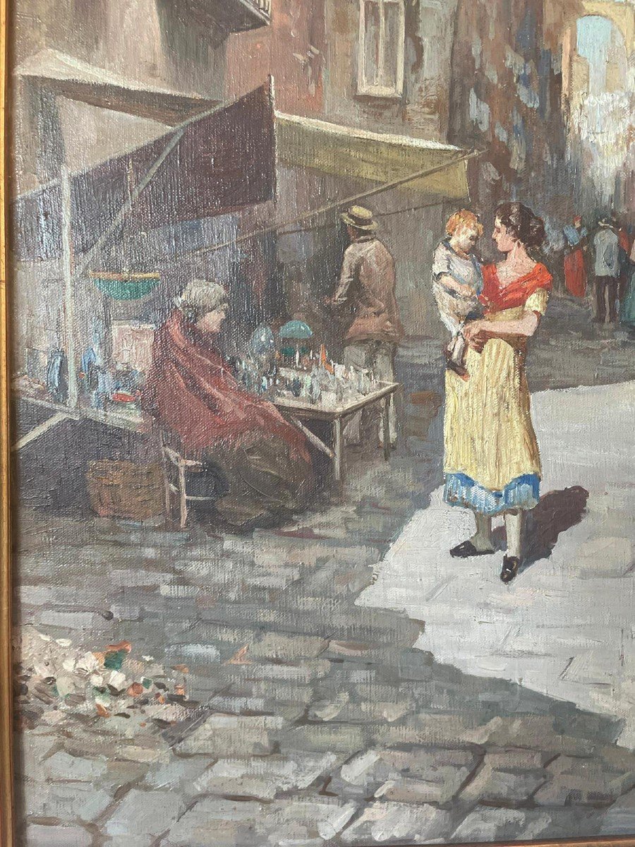 Pasini, Huile Sur Toile De La Fin Du XIXe Siècle-photo-5