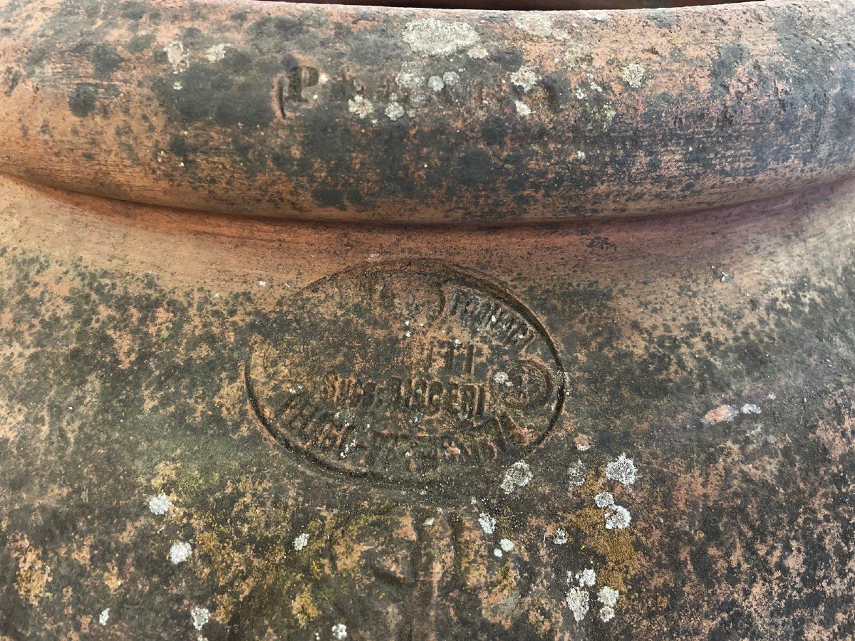Grand Pot En Terre Cuite De L’impruneta Du XIXe Siècle-photo-4