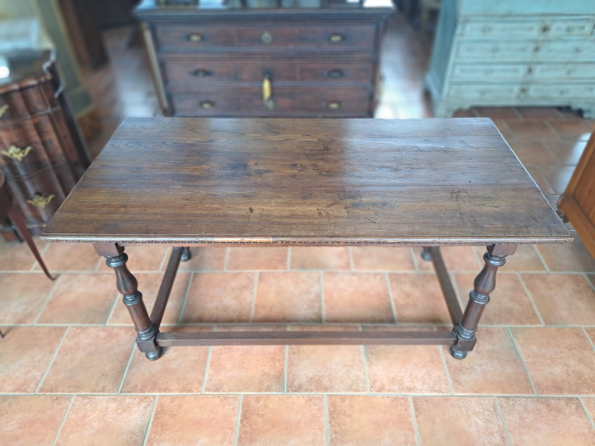 Table En Châtaignier Et Cerisier Du XIXe Siècle.-photo-1