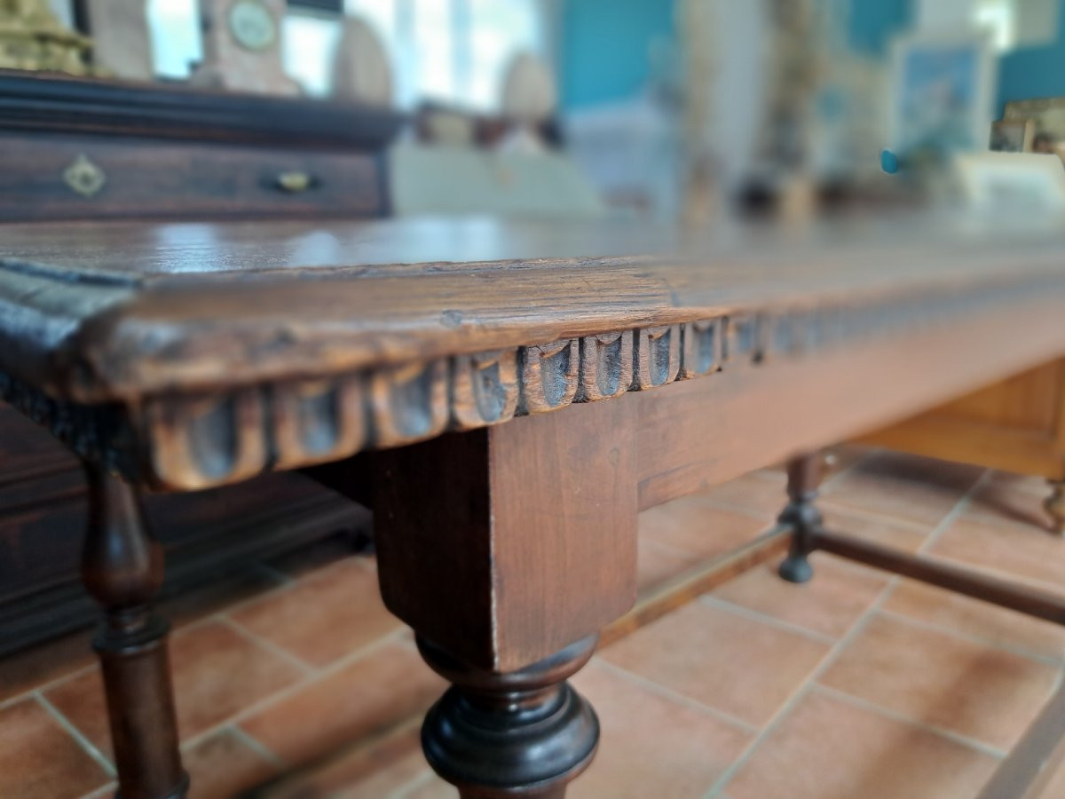 Table En Châtaignier Et Cerisier Du XIXe Siècle.-photo-5