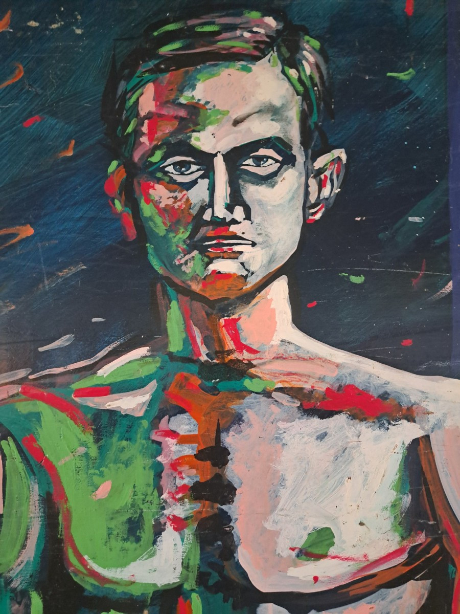 Male Portrait, Large Oil Painting-photo-3