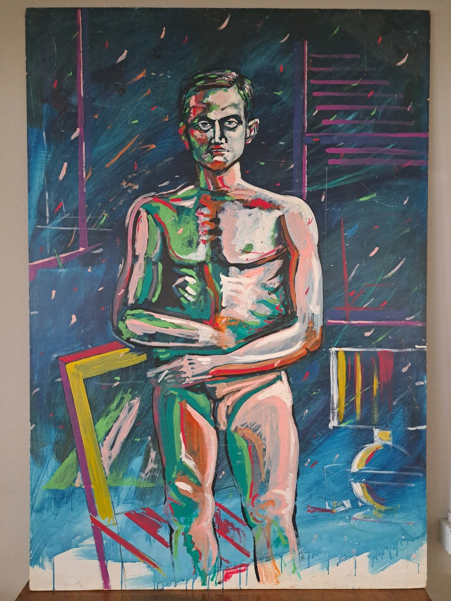 Male Portrait, Large Oil Painting-photo-2