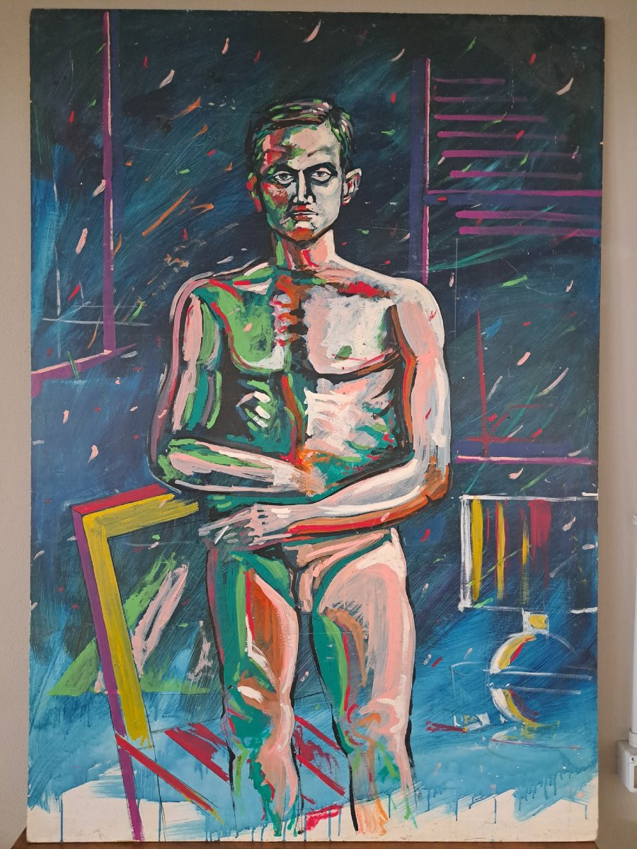 Male Portrait, Large Oil Painting-photo-5