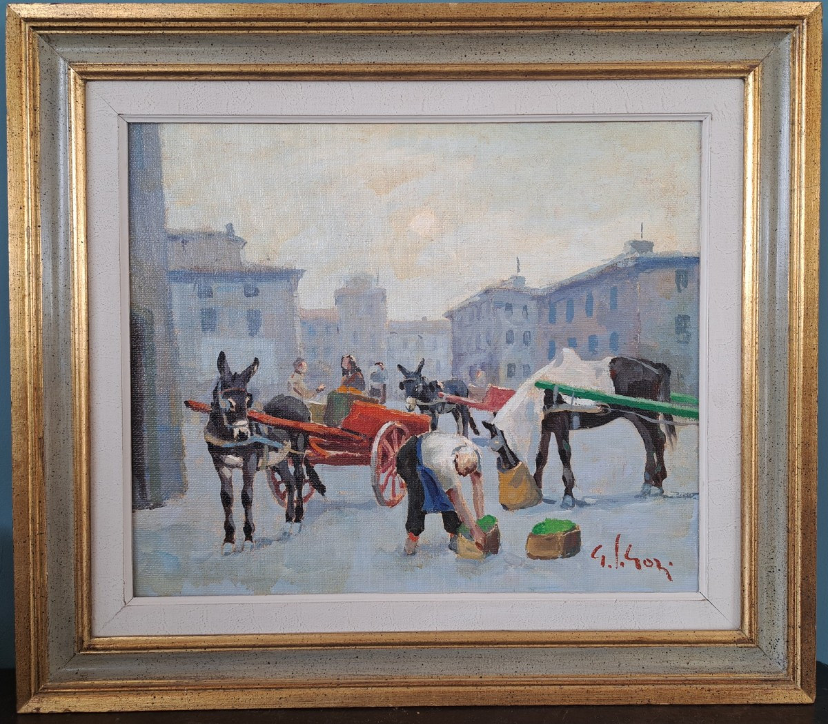 Gino Paolo Gori, "contre-jour", Huile Sur Toile-photo-2