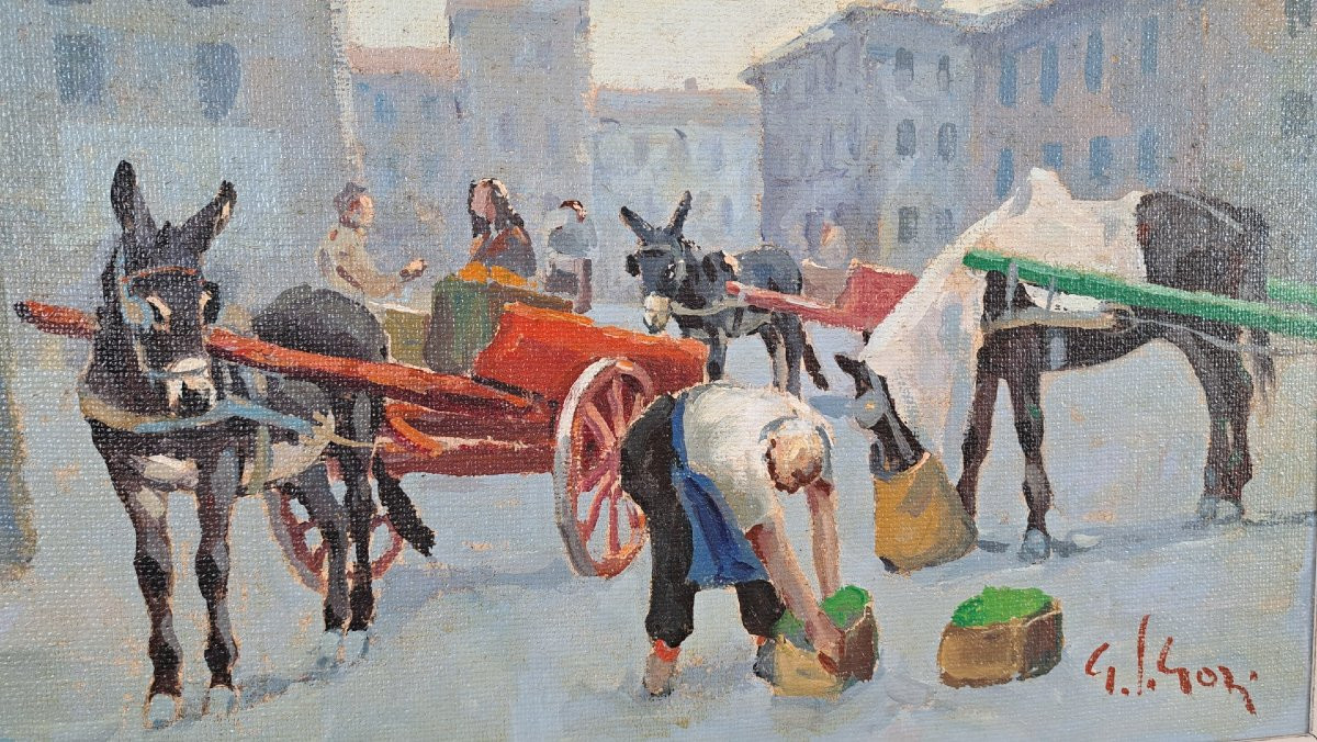 Gino Paolo Gori, "contre-jour", Huile Sur Toile-photo-2