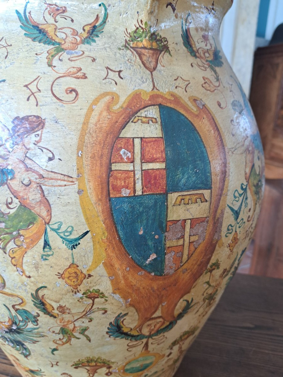 Painted Terracotta Vase From The Nineteenth Century-photo-1