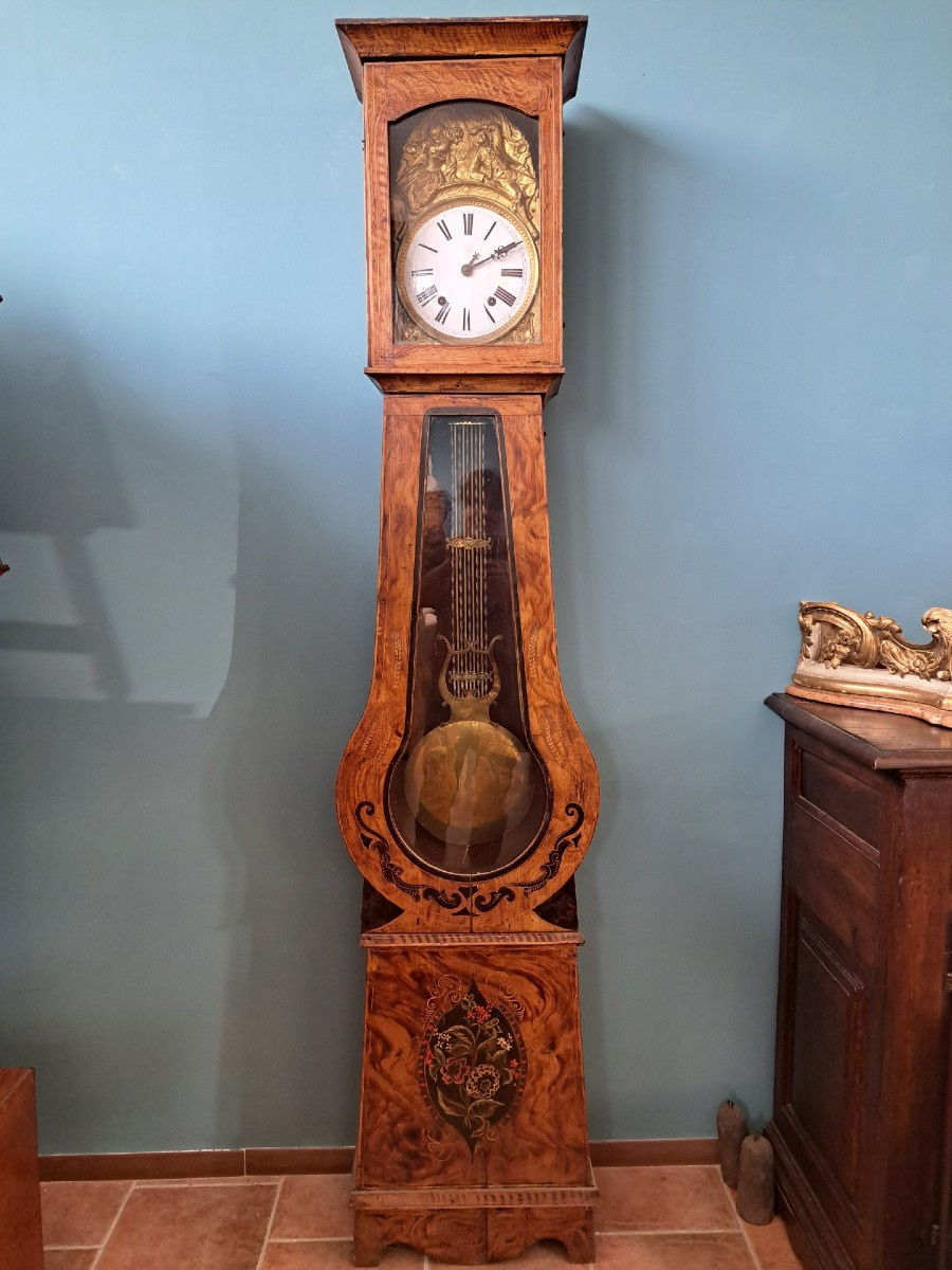 Nineteenth Century Lacquered Pendulum Clock