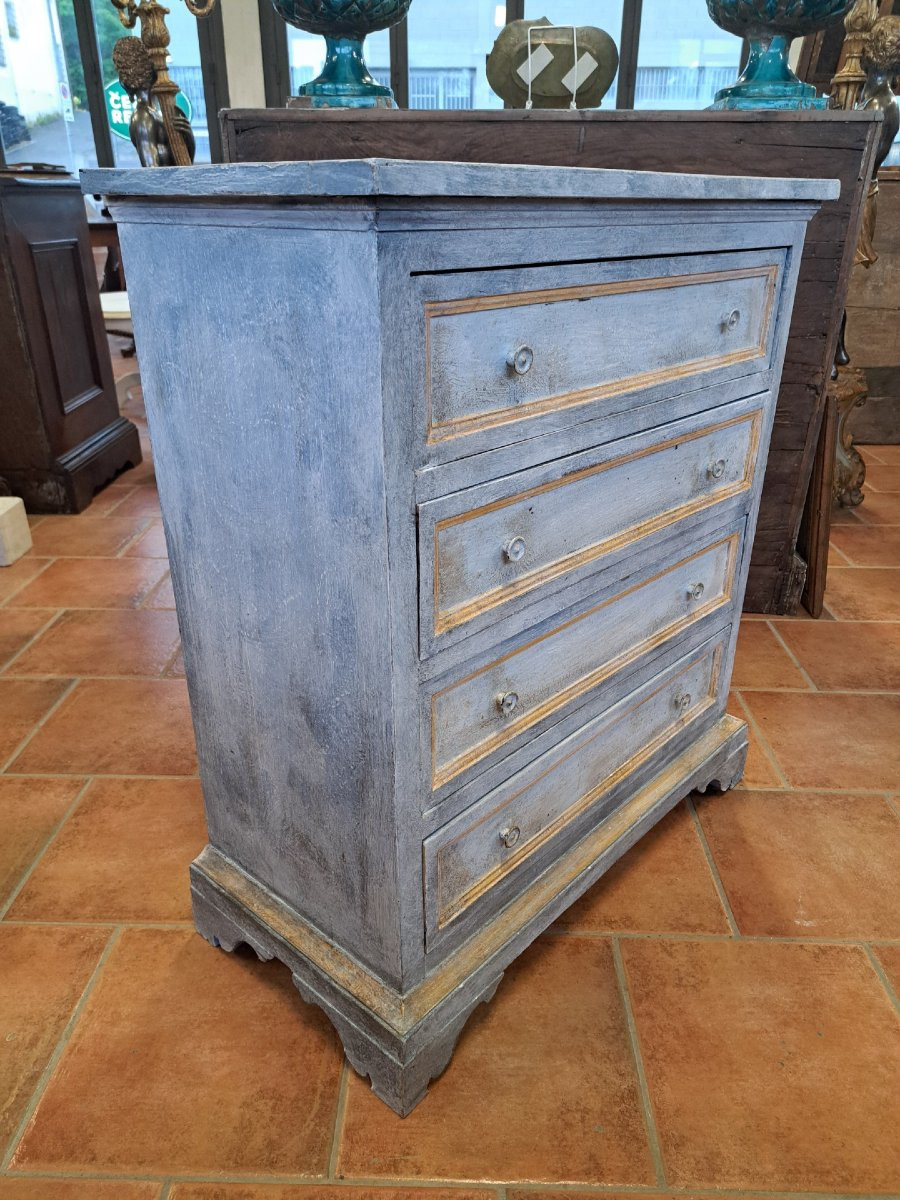 Petite commode peinte du XIXe siècle-photo-4