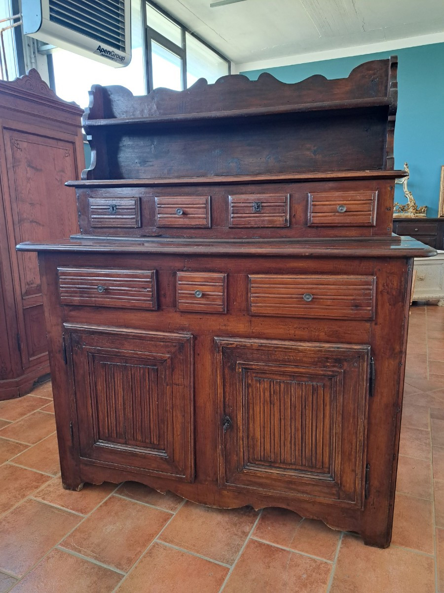 Buffet en cerisier du XVIIIe siècle avec élévation-photo-4