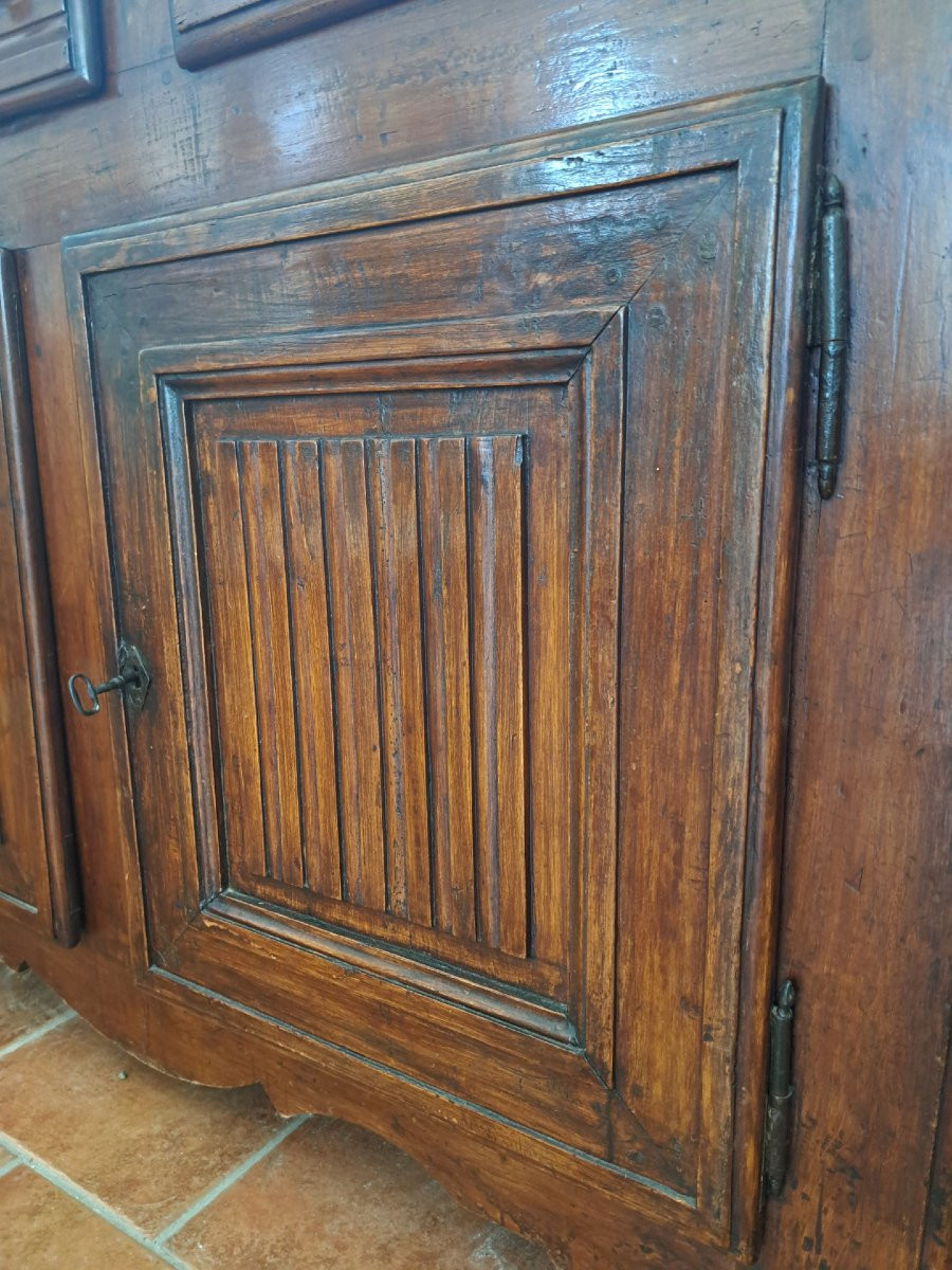 Buffet en cerisier du XVIIIe siècle avec élévation-photo-2