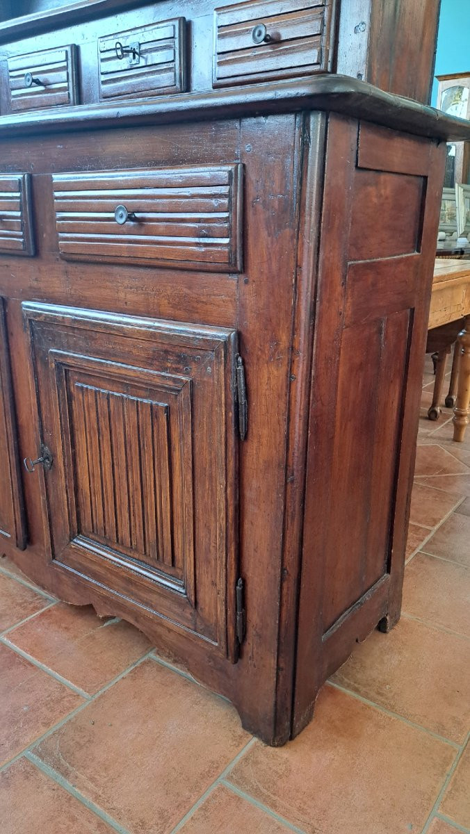 Buffet en cerisier du XVIIIe siècle avec élévation-photo-5