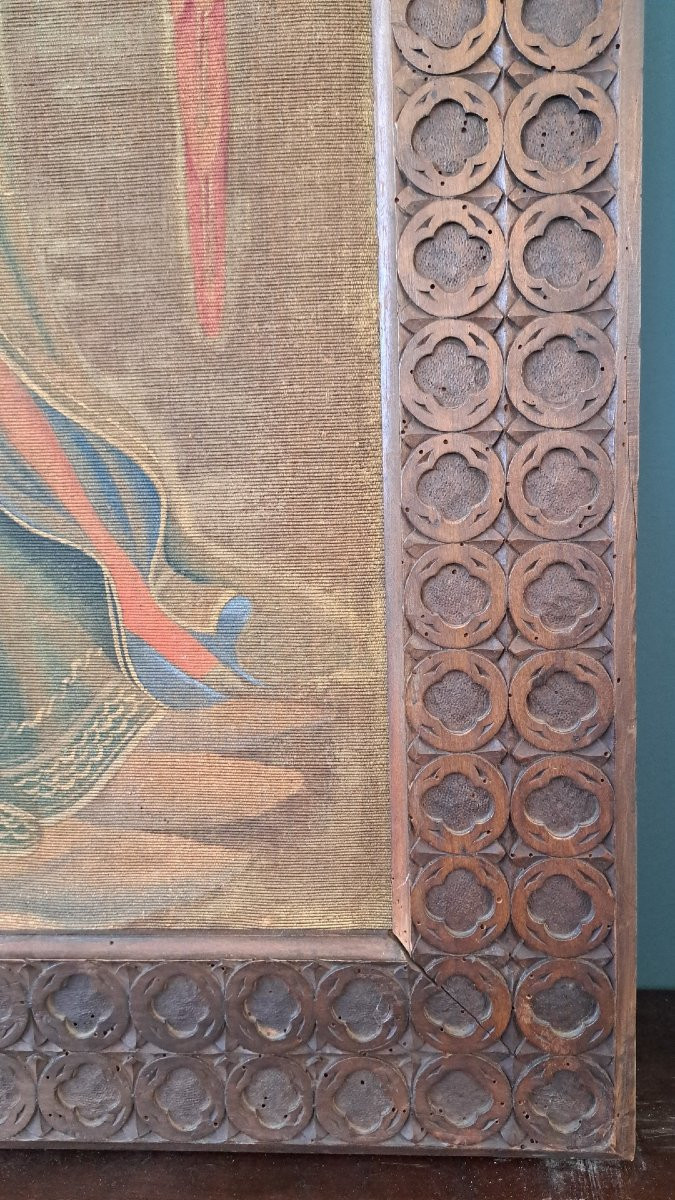 Pair Of Herbal Juices From The Nineteenth Century With Frame, "angels Musicians"-photo-2