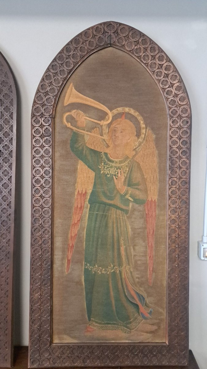 Pair Of Herbal Juices From The Nineteenth Century With Frame, "angels Musicians"-photo-4