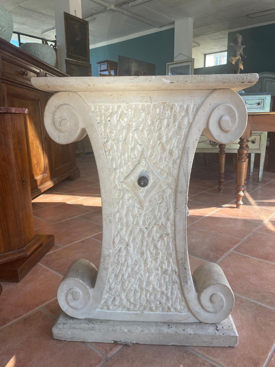 Base In Travertine And Iron Of 800-photo-5