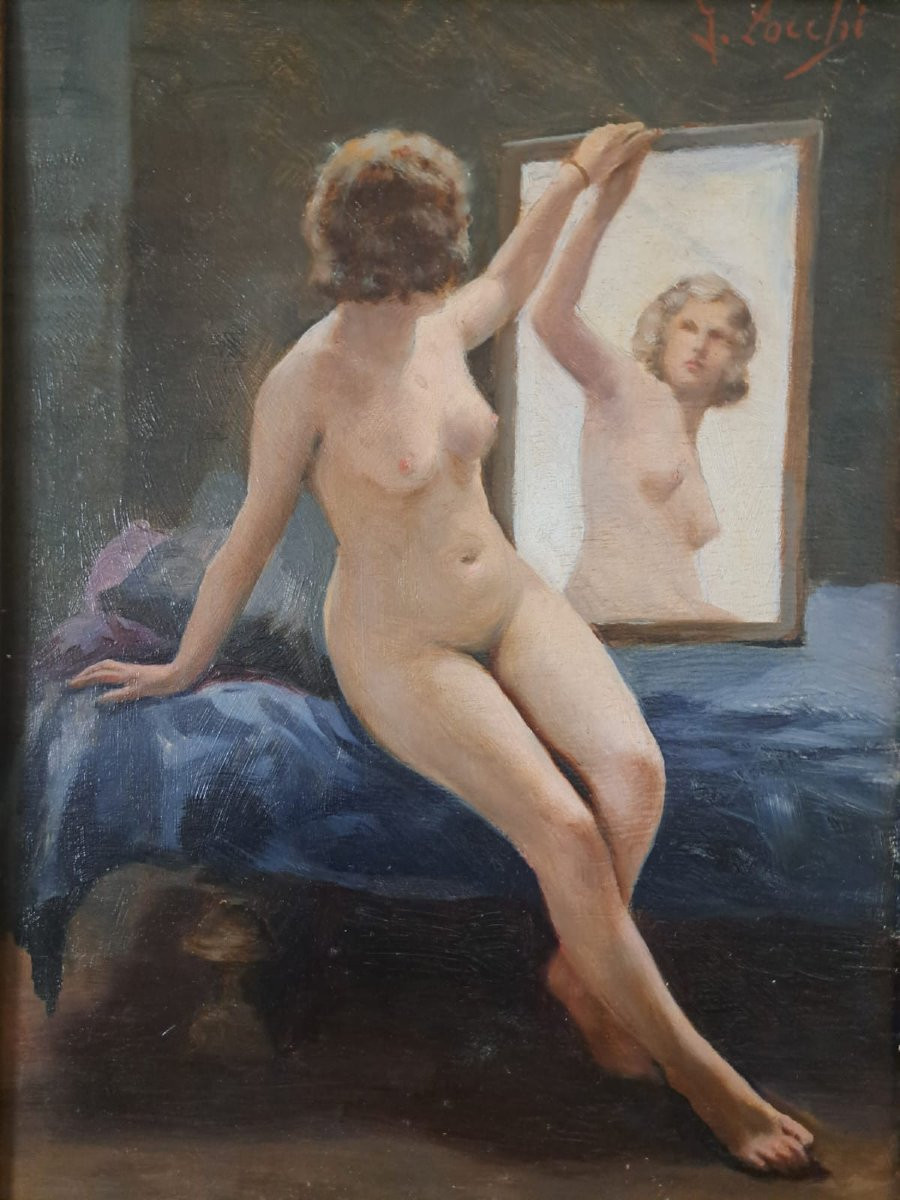 Guglielmo Zocchi, huile sur panneau-photo-1