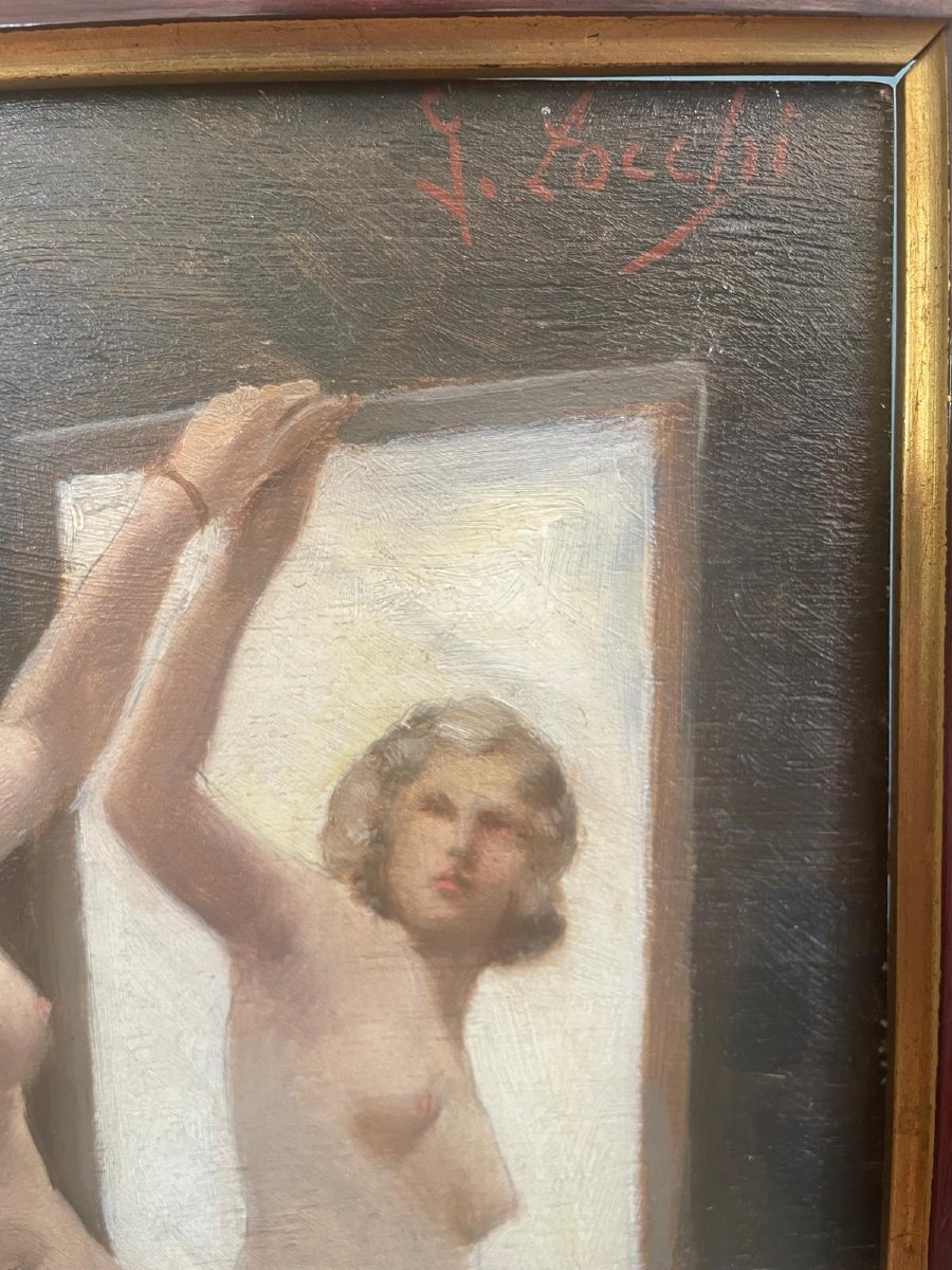 Guglielmo Zocchi, huile sur panneau-photo-5