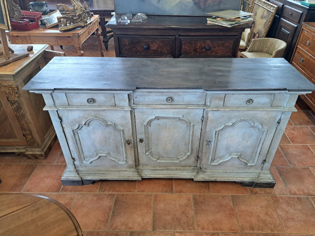 Buffet à 3 portes peintes du XIXe siècle-photo-6