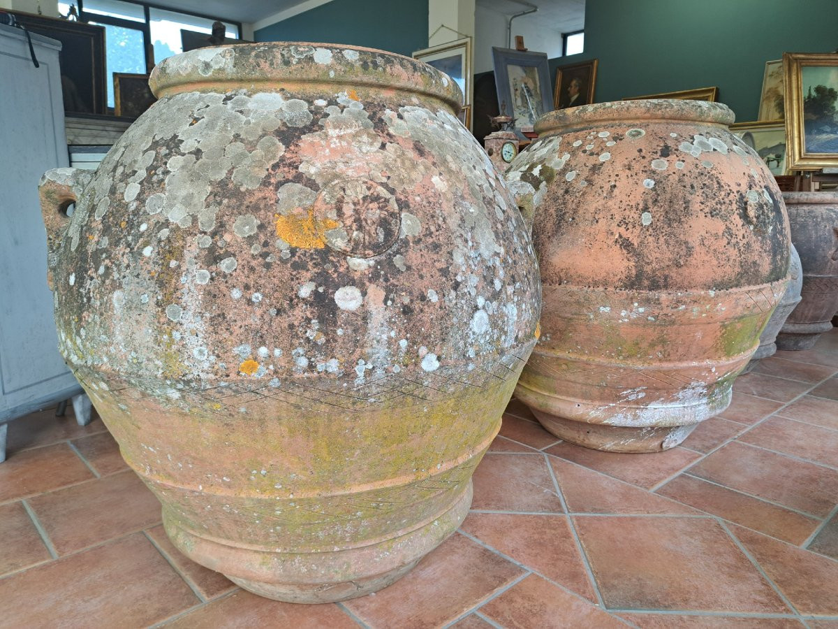 Paire de grands pots en terre cuite de l’Impruneta-photo-4