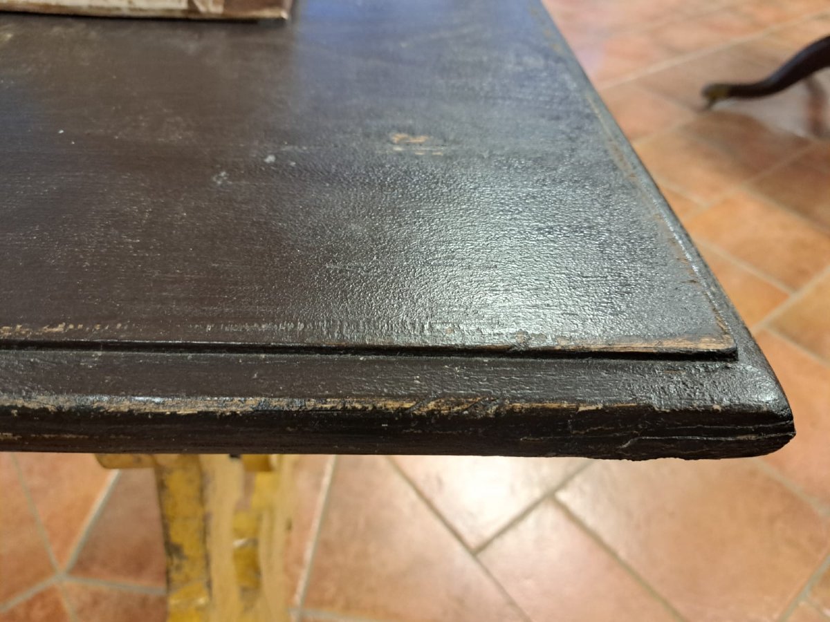 Grande table en lyre laquée-photo-3