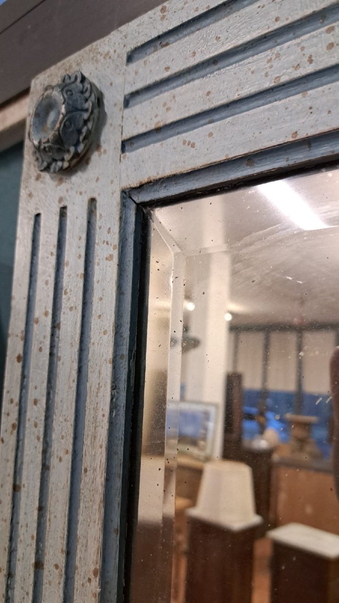 Grand miroir Napoléon III peint-photo-4