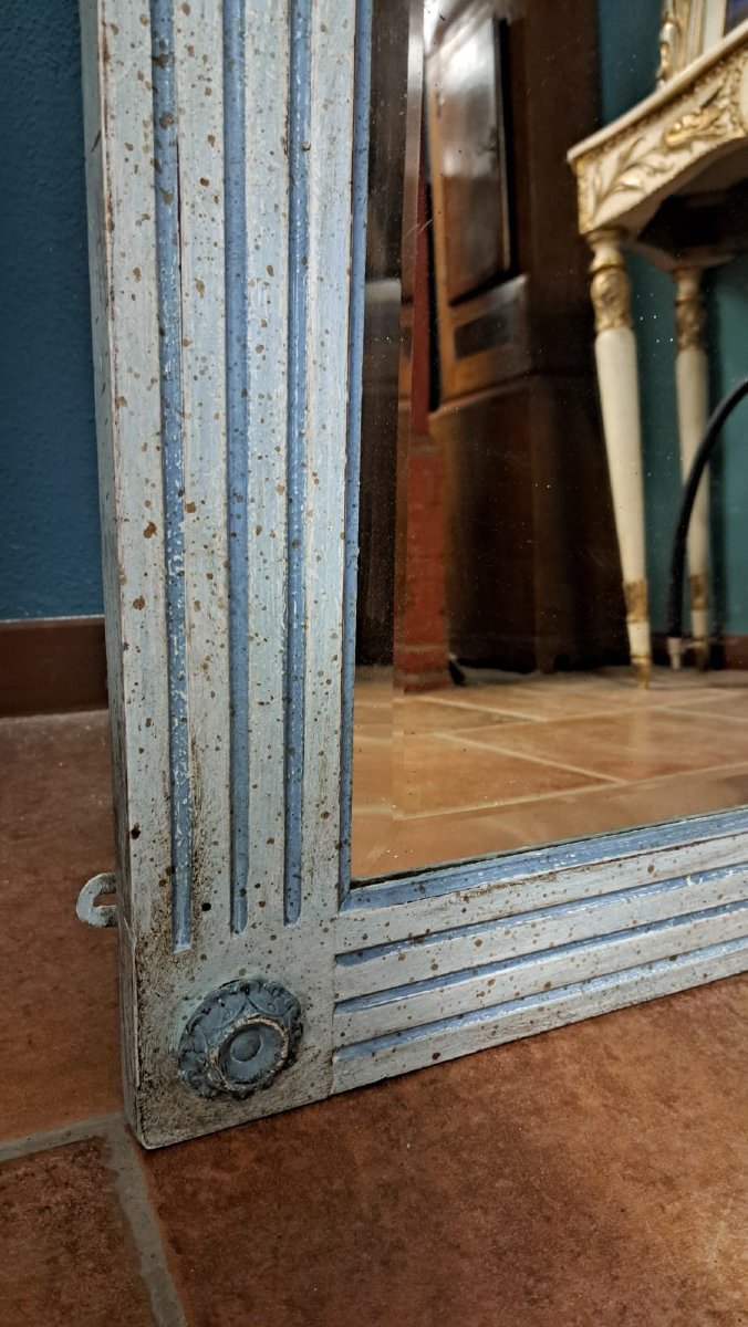 Grand miroir Napoléon III peint-photo-1