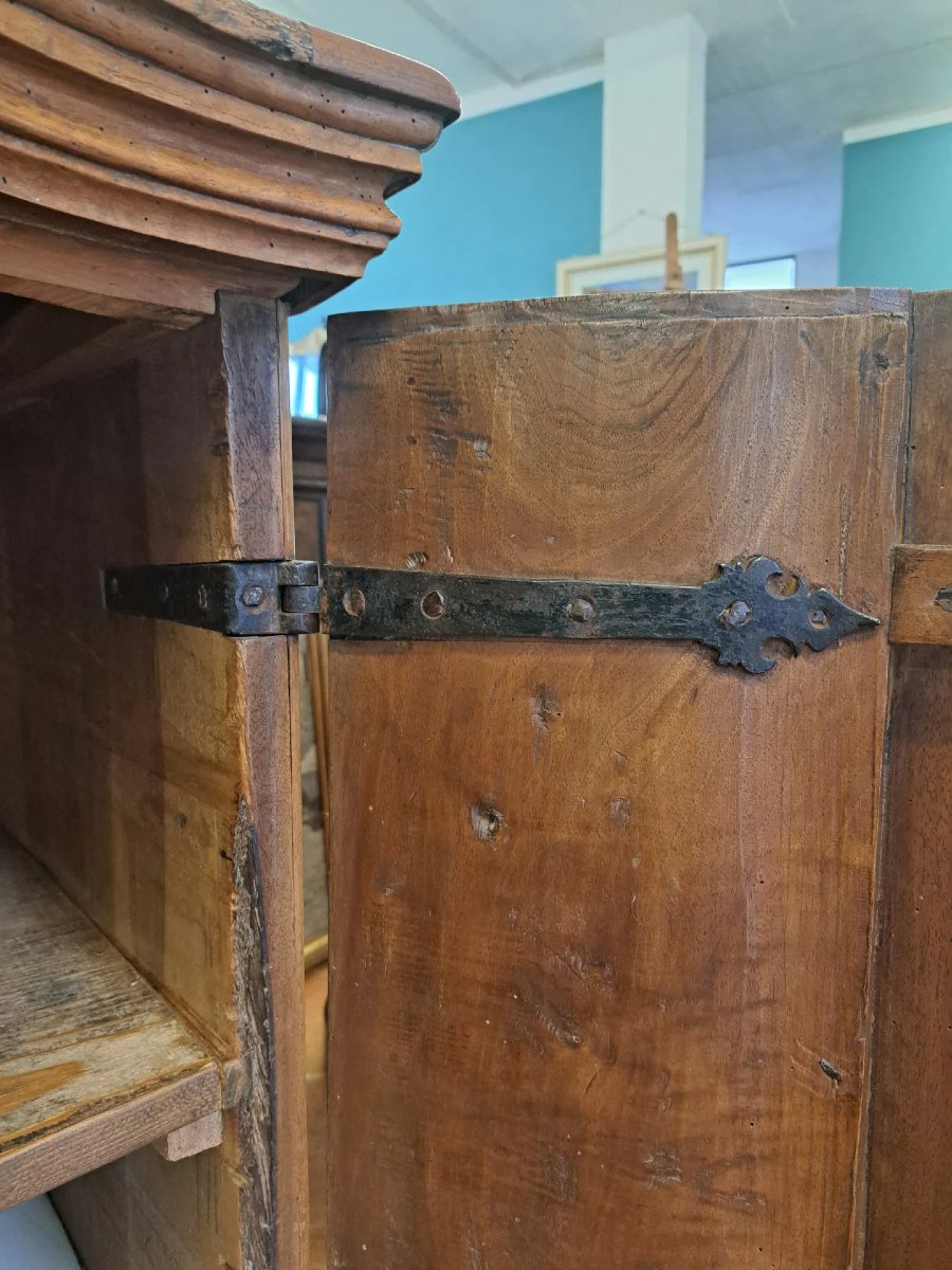 Pair Of 17th Century Threaded Walnut Sacristy Sideboards-photo-5