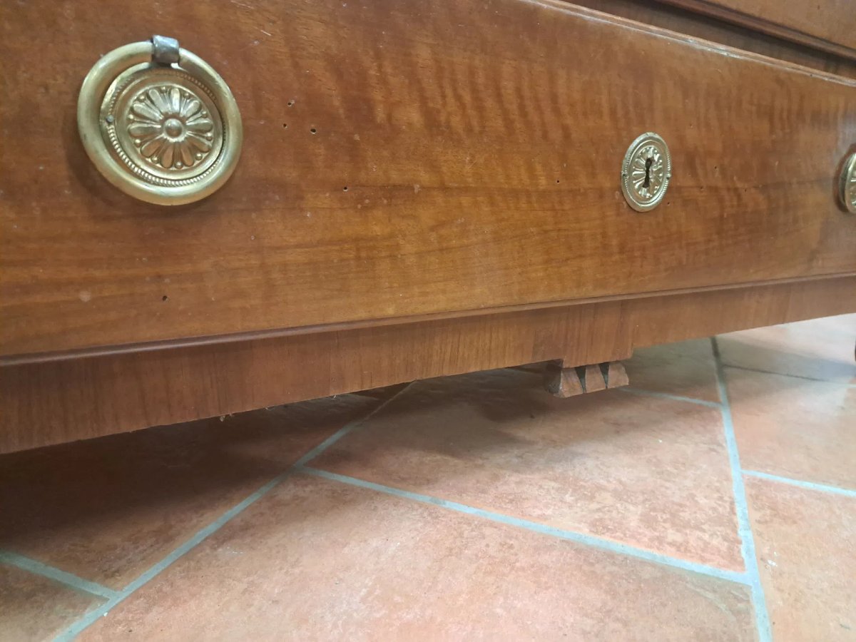 Directoire Walnut Desk, Second Half Of The 18th Century-photo-5