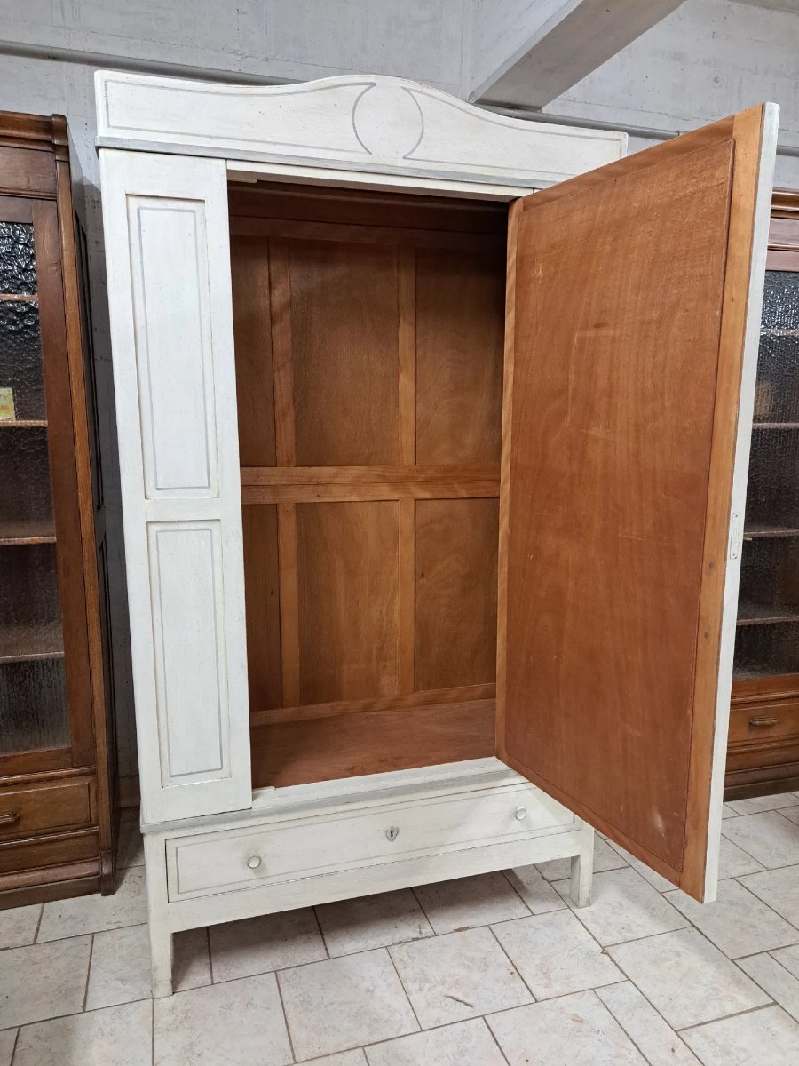 Armoire peinte avec miroir ovale-photo-5